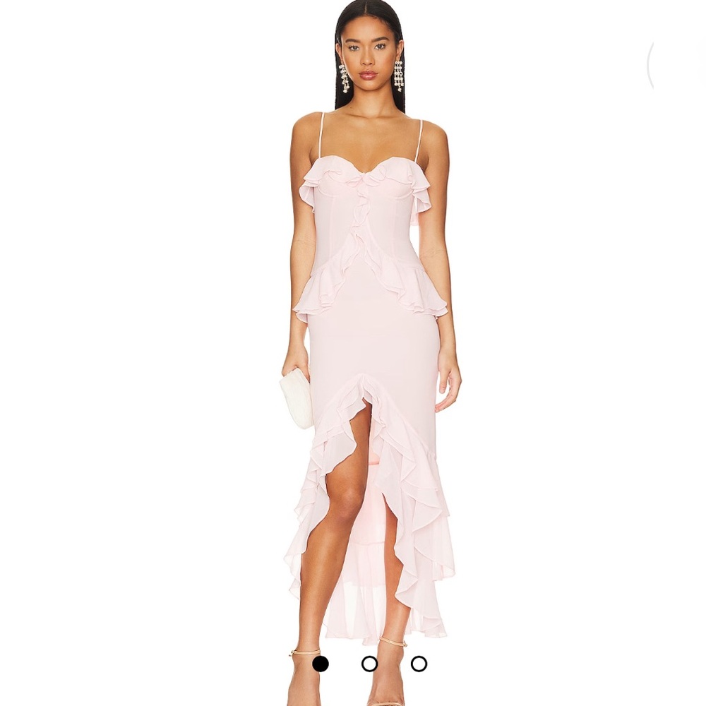 Lovers + Friends Melissa Gown in baby pink